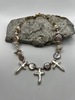 Vintage Charlie Beads Triple T Pearl Necklace - Thumbnail 1
