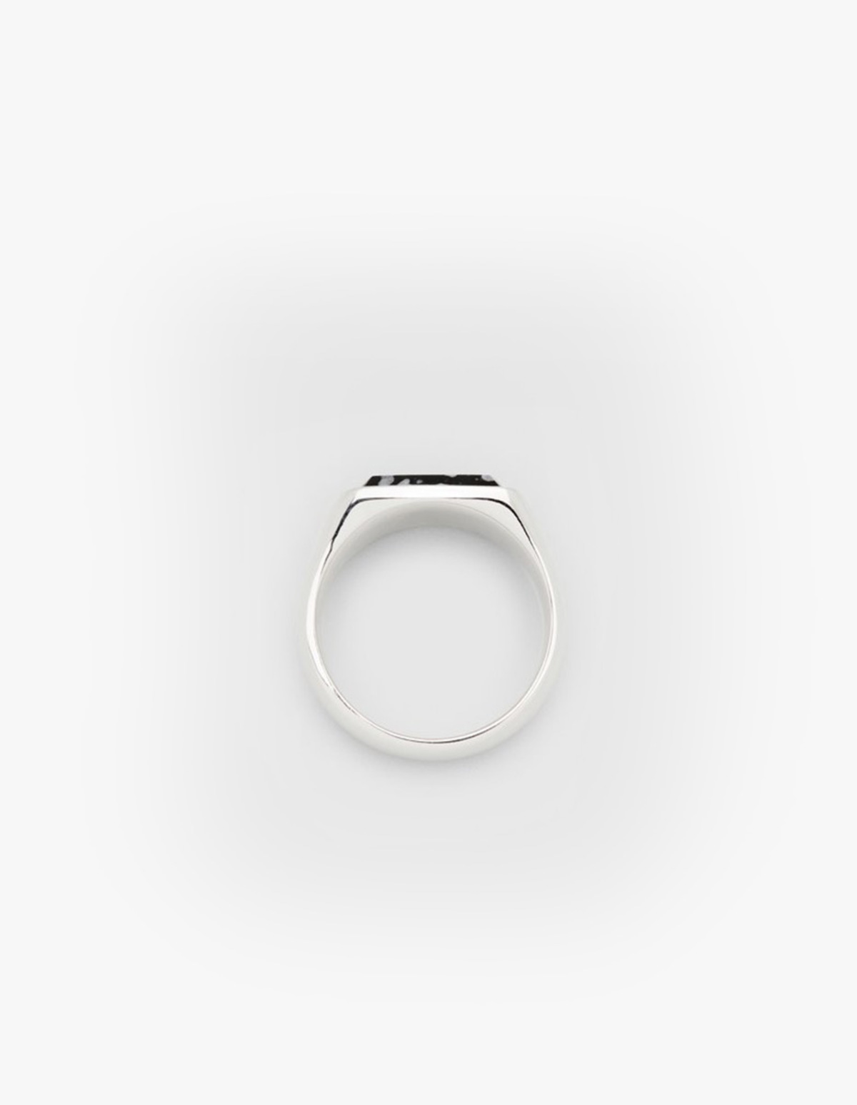 Tom Wood Cushion Zebra Marble Ring - Silver | Garmentory