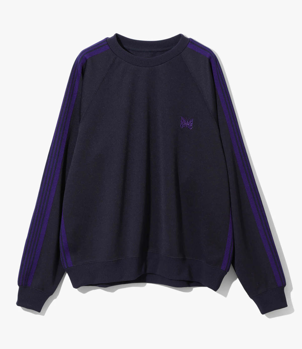 Needles Track Crew Neck Shirt Poly Smooth - Navy | Garmentory