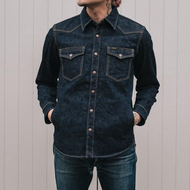18oz Vintage Selvedge Denim CPO Shirt Indigo