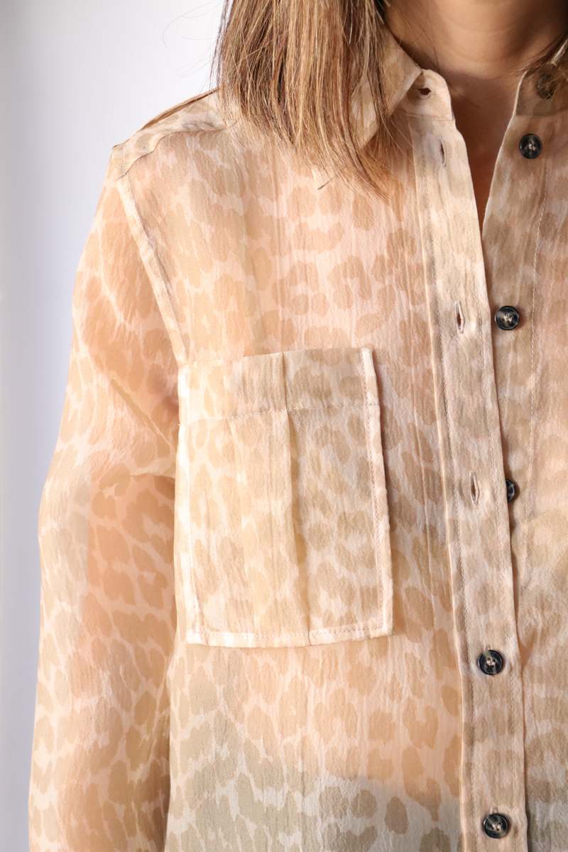 GANNI Organza Shirt ブラウン GANNI Organza Shirt ブラウン GANNI Organza Shirt ブラウン