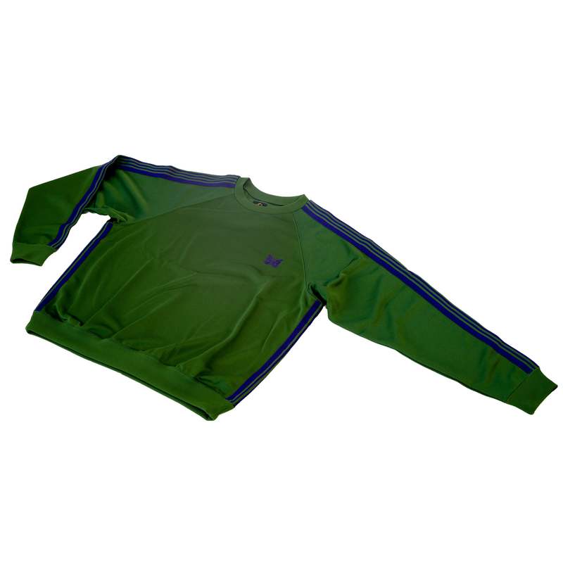 Needles Track Crew Neck Shirt Poly Smooth - Ivy Green