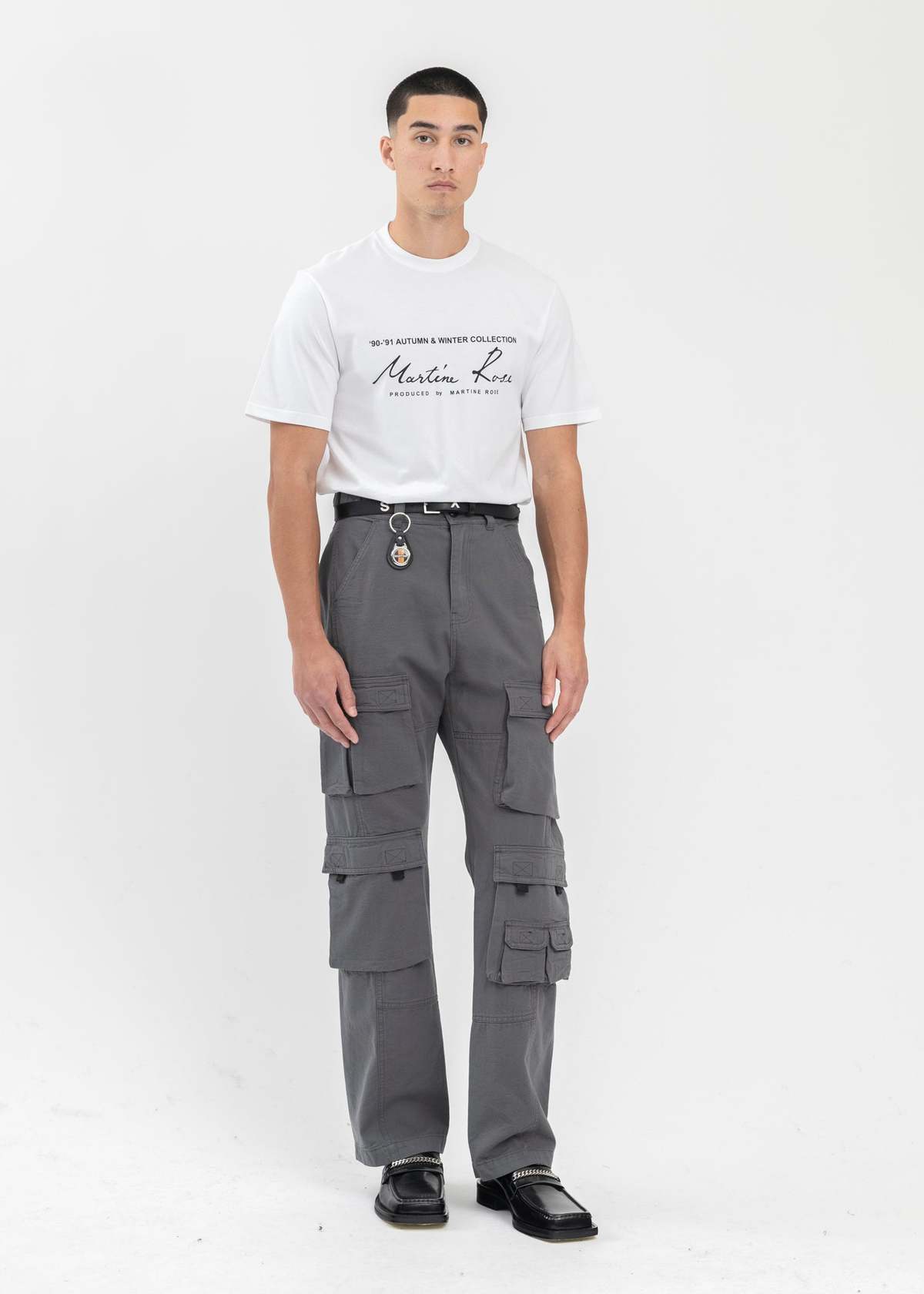 MARTINE ROSE◆Cargo Pocket Cotton Long Short/カーゴショーツ/XS/コットン/BEG Martine Rose - Twist Seam Cargo Trousers | HBX