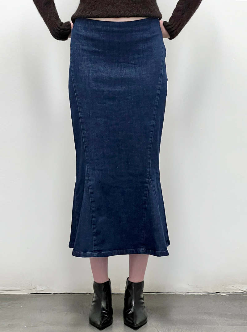 Paloma Wool EMANUEL Long Denim Skirt - Dark Denim | Garmentory