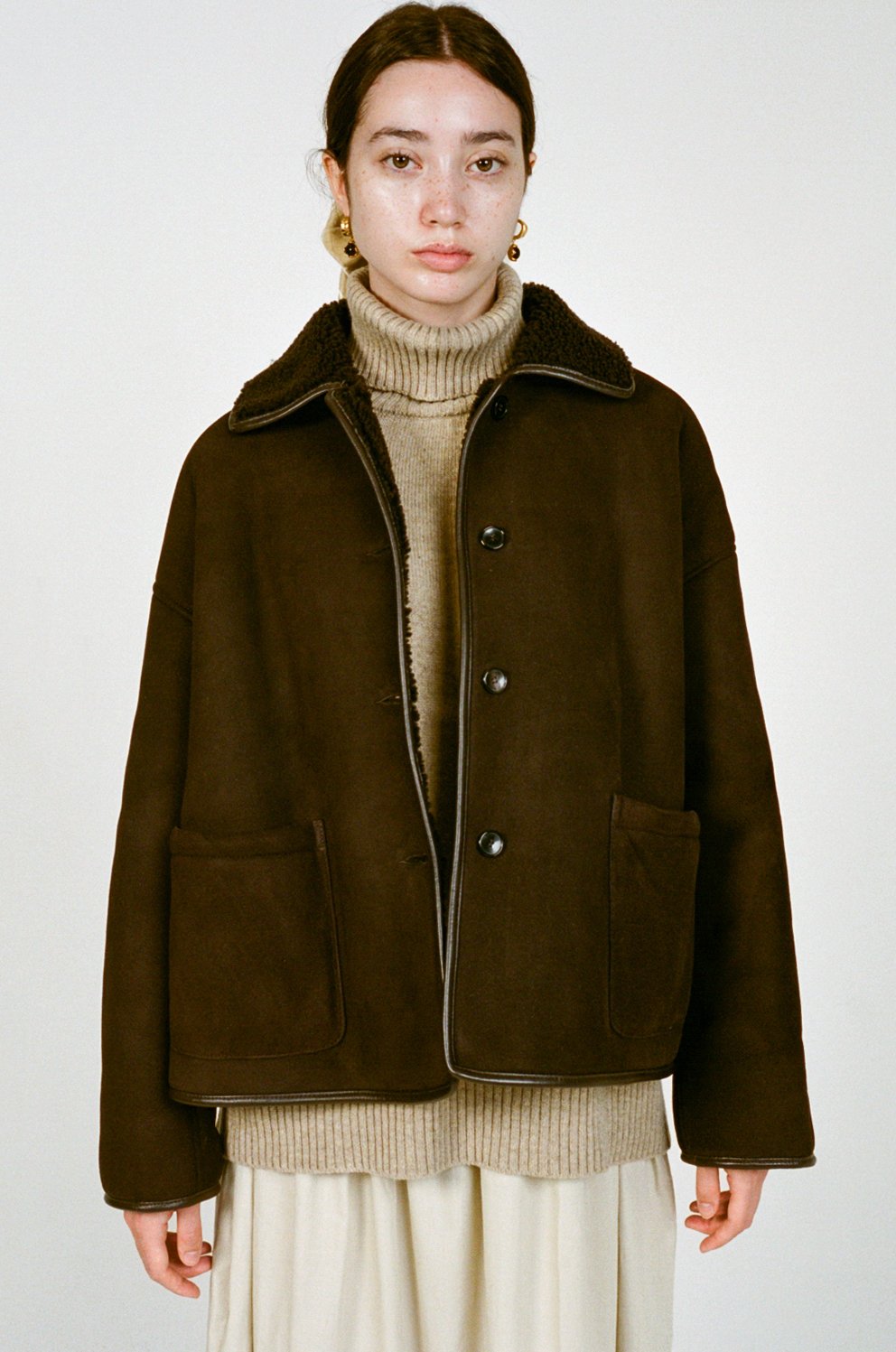 CAWLEY Avis Sheepskin Jacket - Chocolate | Garmentory