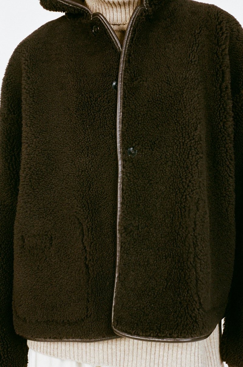 CAWLEY Avis Sheepskin Jacket - Chocolate | Garmentory