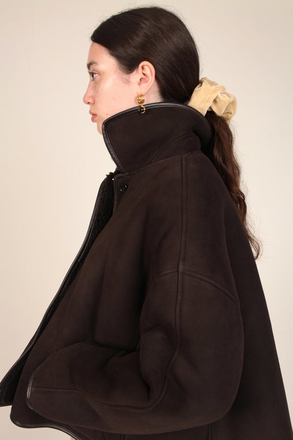 CAWLEY Avis Sheepskin Jacket - Chocolate | Garmentory
