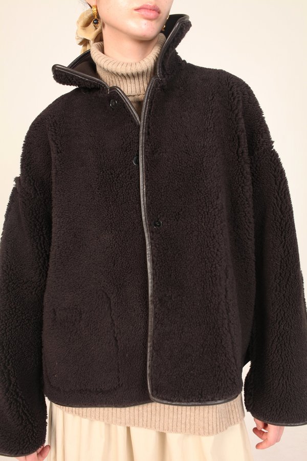 CAWLEY Avis Sheepskin Jacket - Chocolate | Garmentory