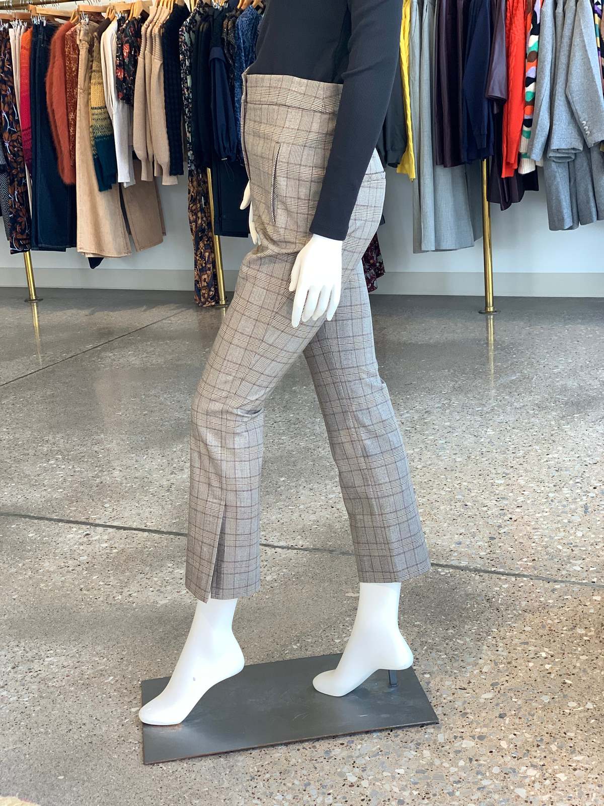 Veronica Beard Arte Pant w/ Slit - Brown Multi | Garmentory display picture 1