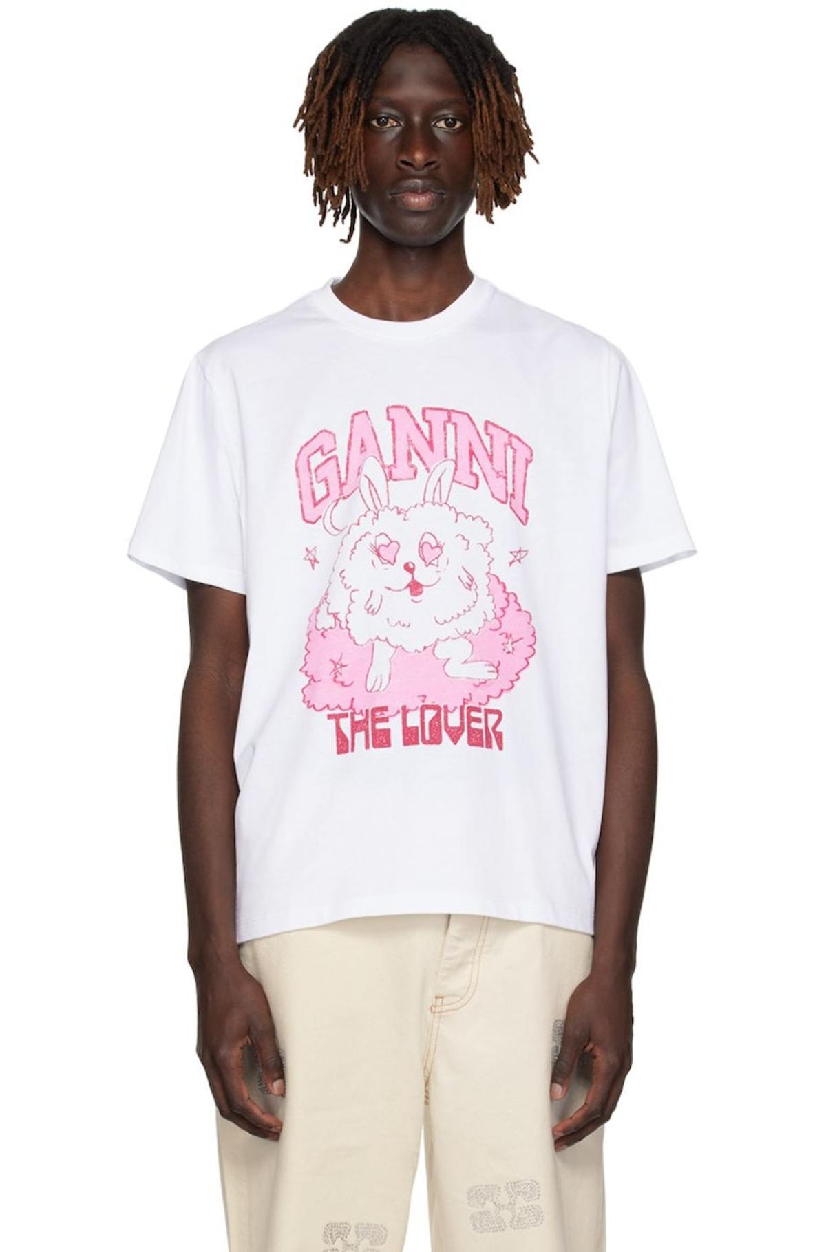 GANNI Tシャツ Ganni-Love-Bunny-T-Shirt---
