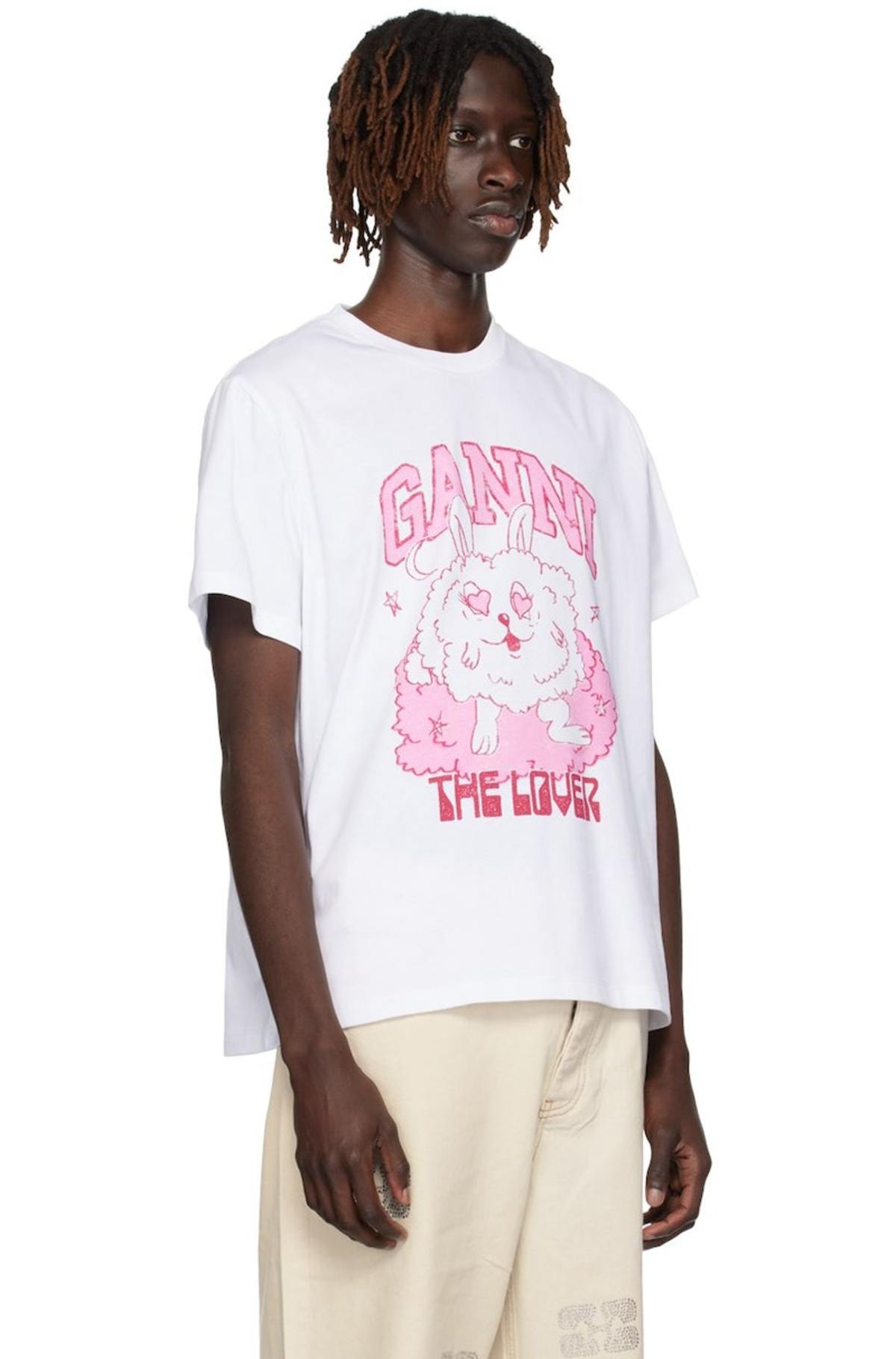 Ganni-Love-Bunny-T-Shirt---