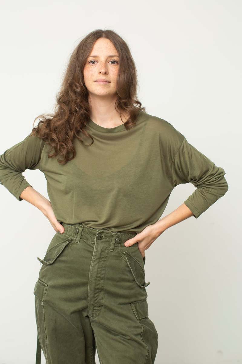 Loose Long Sleeve Tee | Apache Green | Garmentory