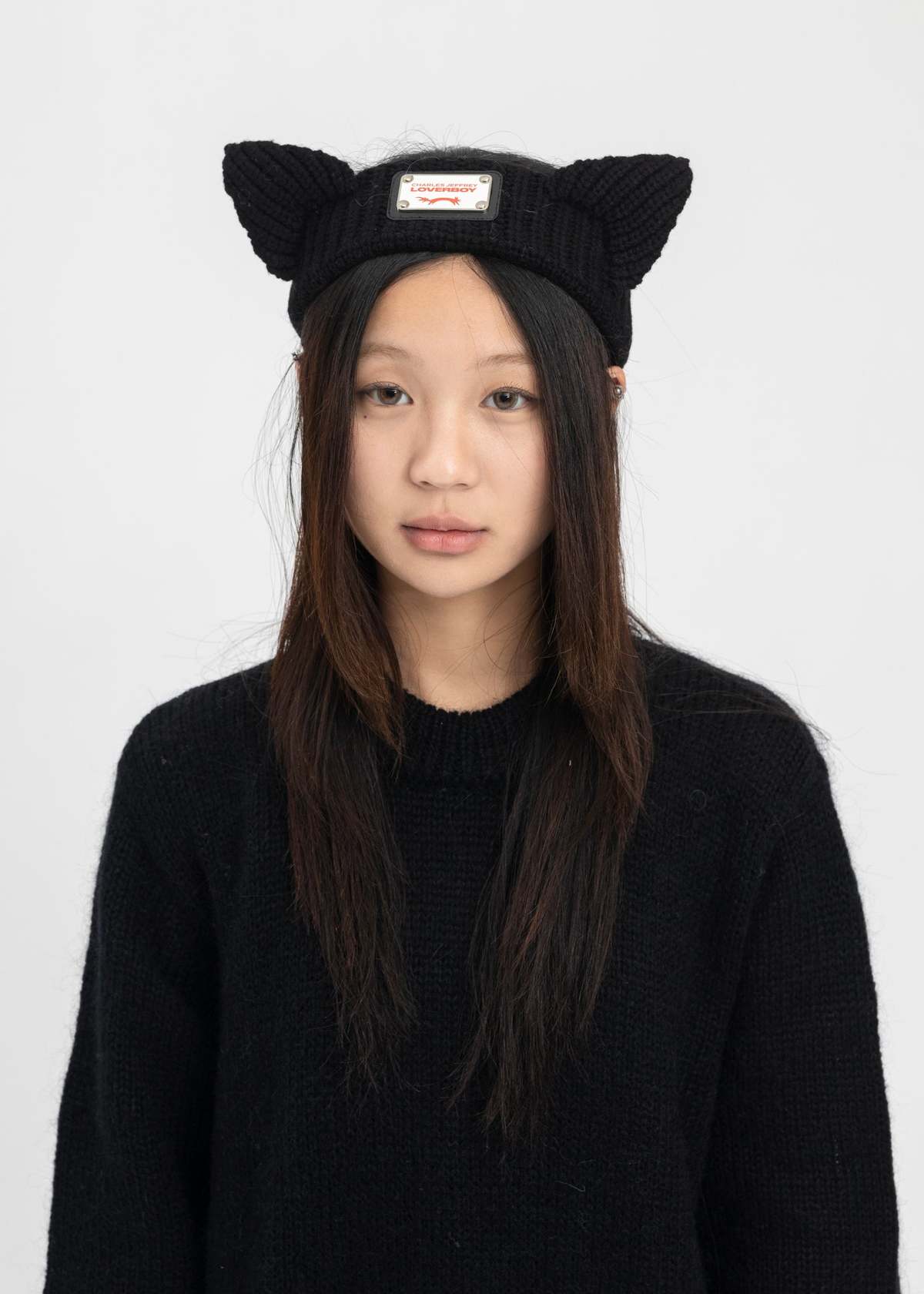 Charles Jeffrey EARS INDIE HEADBAND - BLACK | Garmentory