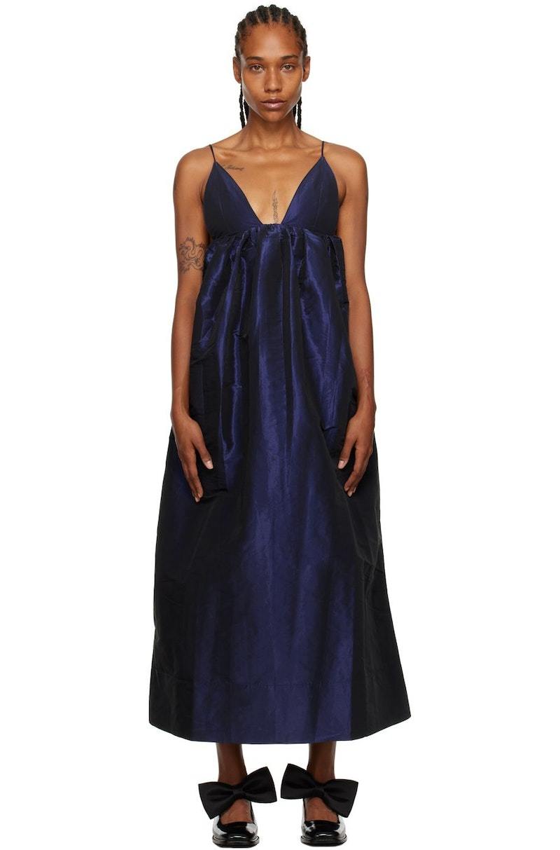 satin maroon bridesmaid dresses MACloth Burgundy Long Dress Formal Gown Custom Color / Tea Length / US12 beads chain Floor Length Satin Maternity Bridesmaid Dress Color:Mid Denim