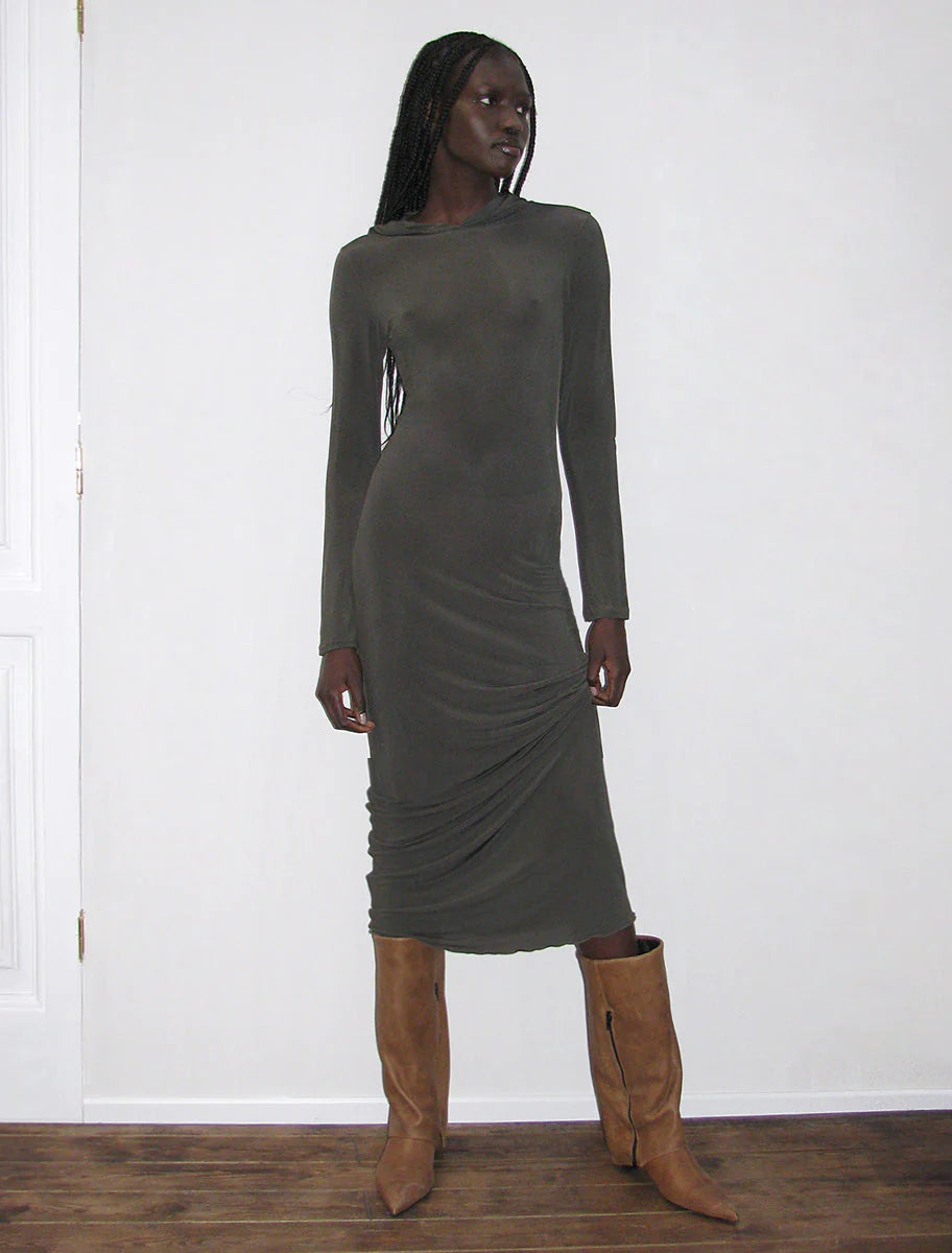 PALOMA WOOL｜DRESSES (Mob (RD7107-144)) Explore Beige Mob Hooded Dress | PALOMA WOOL at Balcone