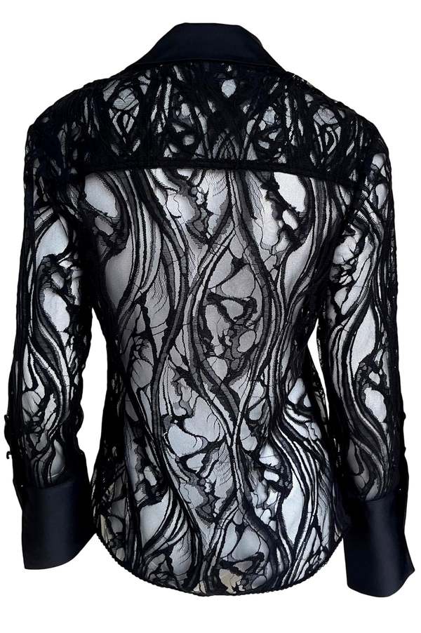 トップス LACE COMBI HALF SLEEVE JACKET SHIRT EGW122_bk_m.jpg