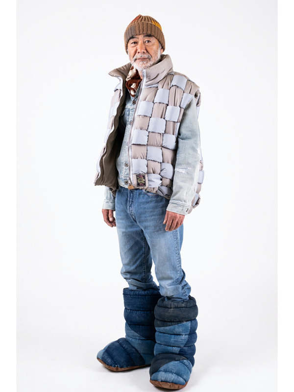 Kapital Rip Stop Nylon KEEL-WEAVING Vest - Black | Garmentory