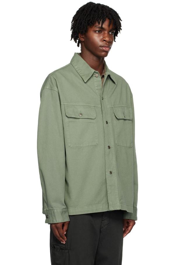 Lemaire Button Denim Jacket - Green | Garmentory