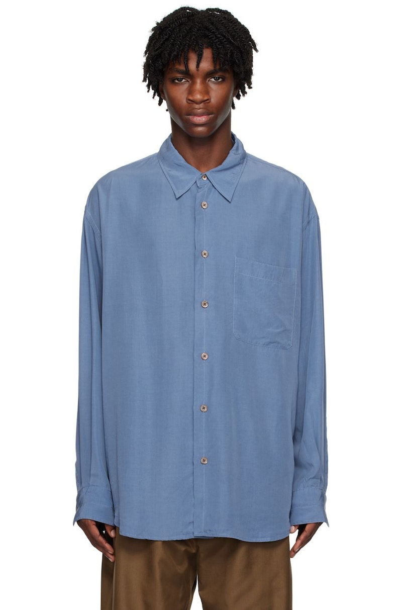 LEMAIRE シャツワンピース ライトブルー LEMAIRE-Blue-Relaxed-Shirt-