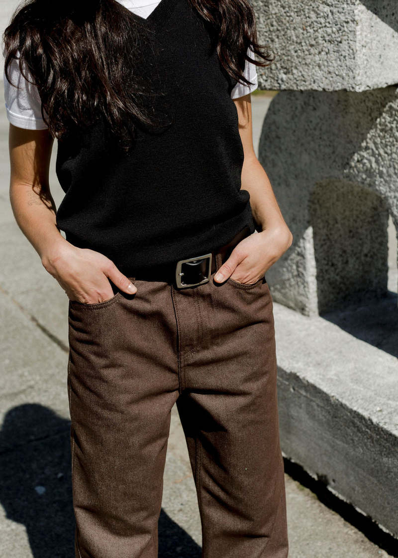 【AMOMENTO】24fw COLORED STRAIGHT FIT DENIM Amomento Colored Straight Fit Denim Pants - Brown | Garmentory