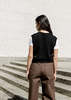Amomento  Colored Straight Fit Denim Pants - Brown - Thumbnail 4