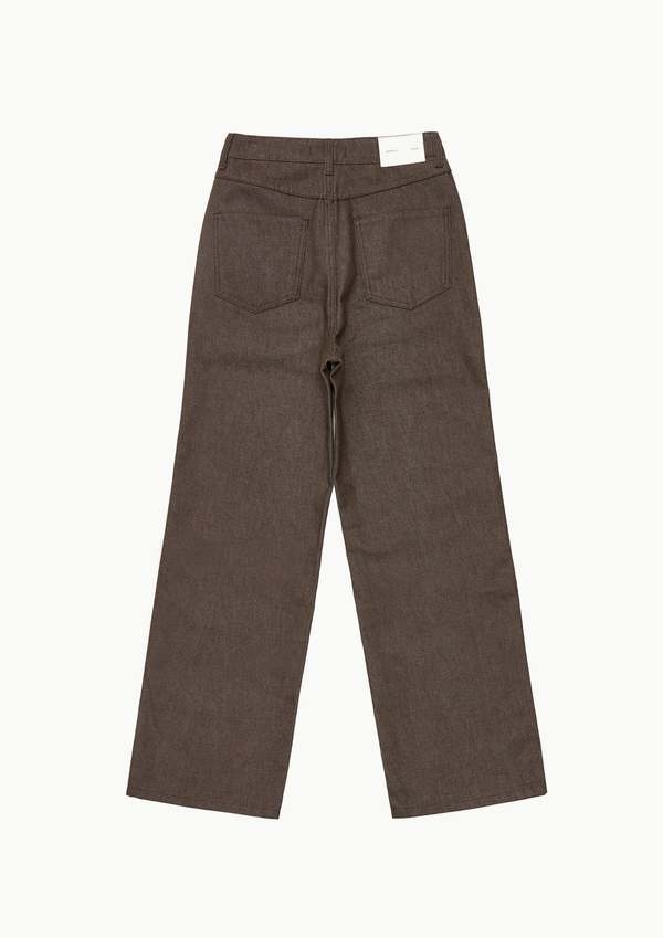 Amomento Colored Straight Fit Denim Pants - Brown | Garmentory