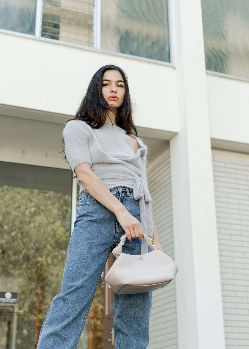 Ganni Small Bou Bag - Oyster Gray | Garmentory