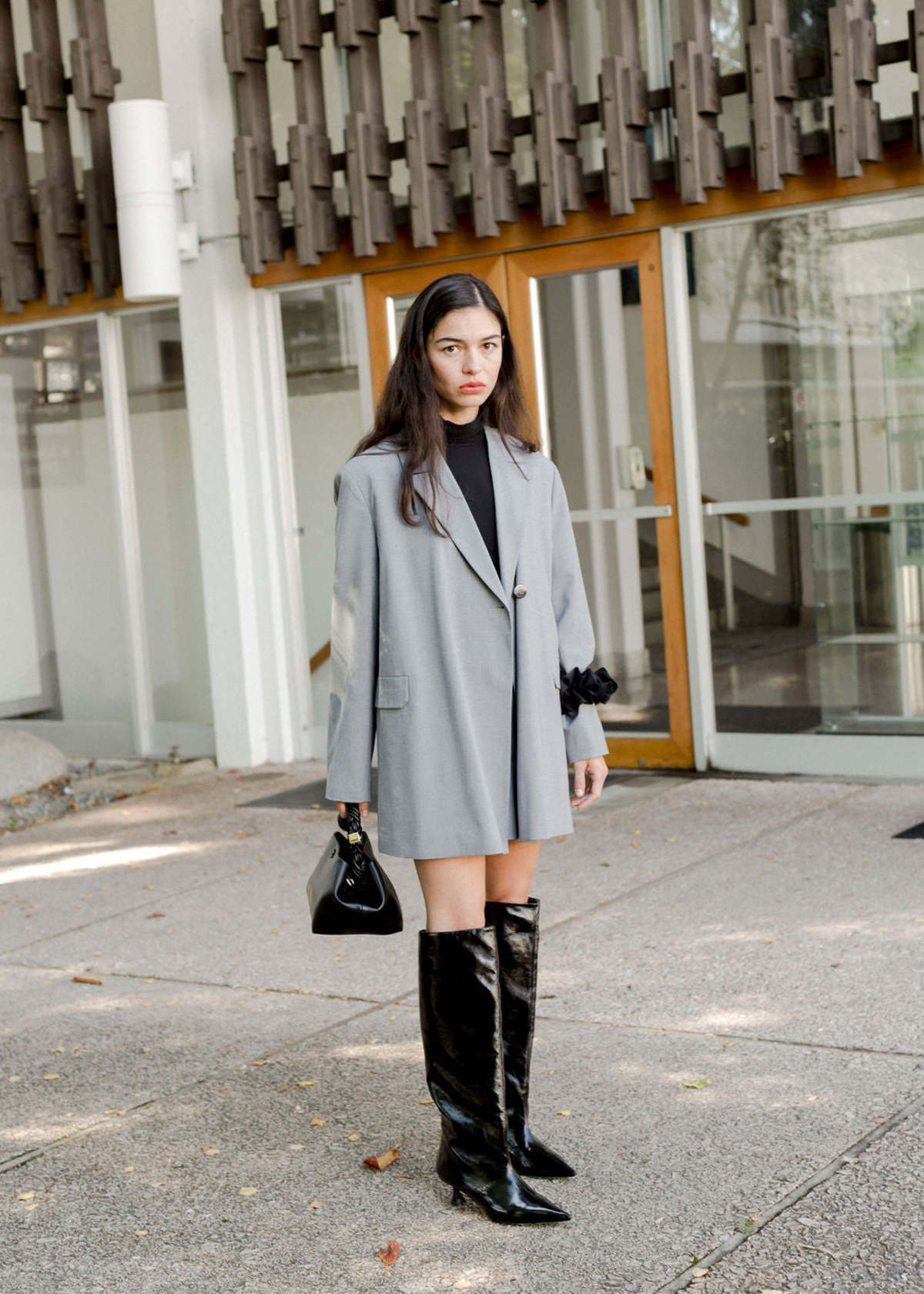 【関税&送料込み】Ganni Black Naplack Slouchy Boot Ganni Soft Slouchy High Shaft Boot - Naplack Black | Garmentory