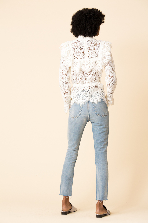 Ganni Jerome Lace Blouse | Garmentory