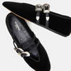 LE MONDE BÉRYL Claudia Slipper - Black Velvet - Thumbnail 2