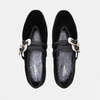 LE MONDE BÉRYL Claudia Slipper - Black Velvet - Thumbnail 3