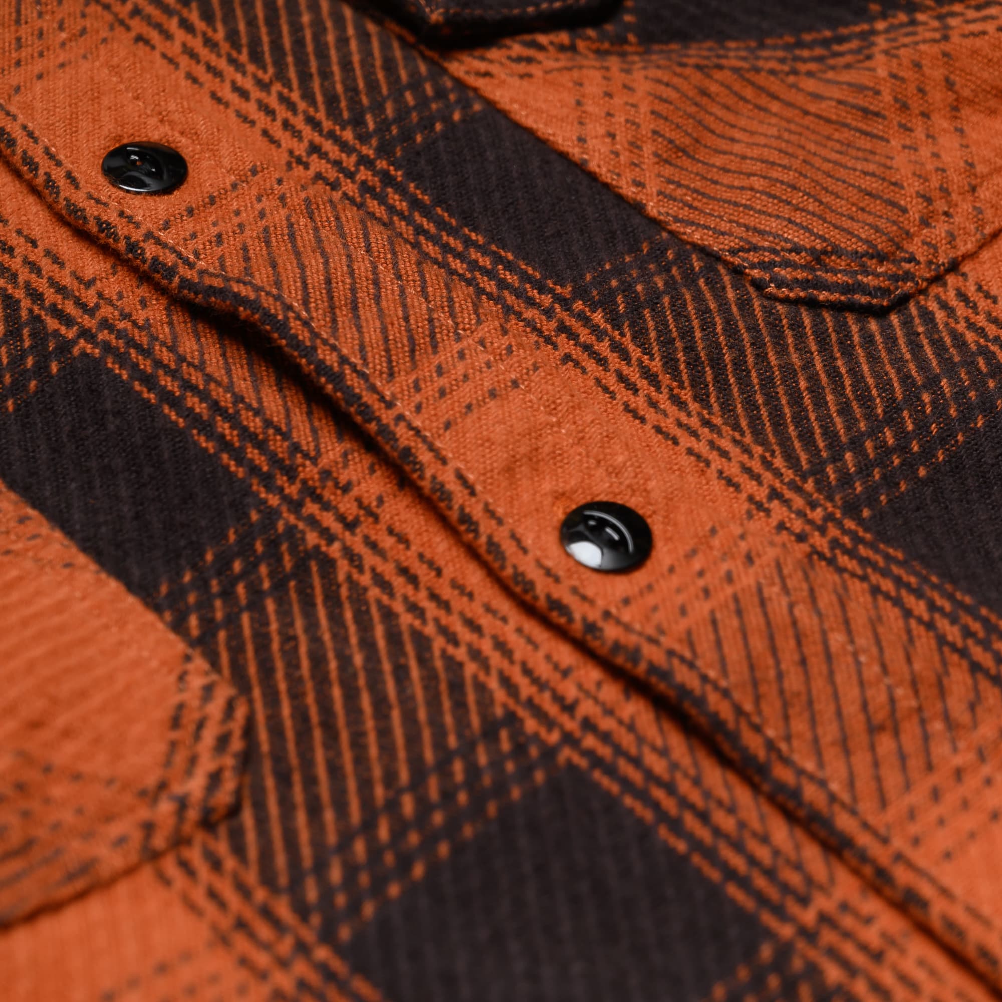 Rust Color Flannel 3Sixteen Crosscut Flannel Shirt - Rust Twill Plaid | Garmentory