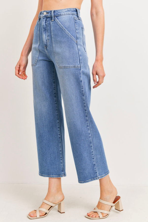 Just Black Denim  JBD WIDE LEG CARGO POCKET 2 COLORS