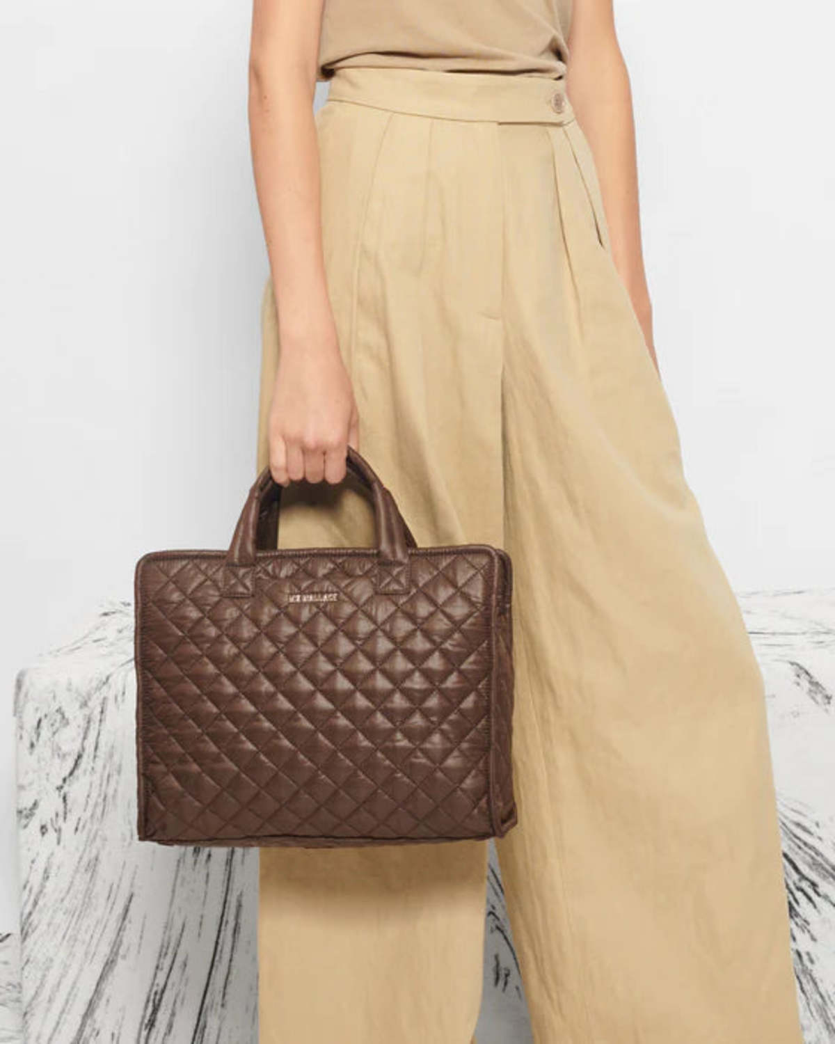 MZ Wallace Medium Metro Box Tote Walnut on Garmentory