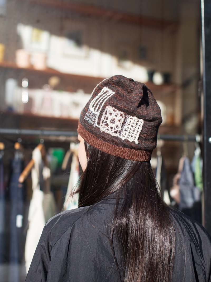 M.& Kyoko Fuga Fuga Knitted Cap - Brown | Garmentory M.& Kyoko Fuga Fuga Knitted Cap - Brown | Garmentory