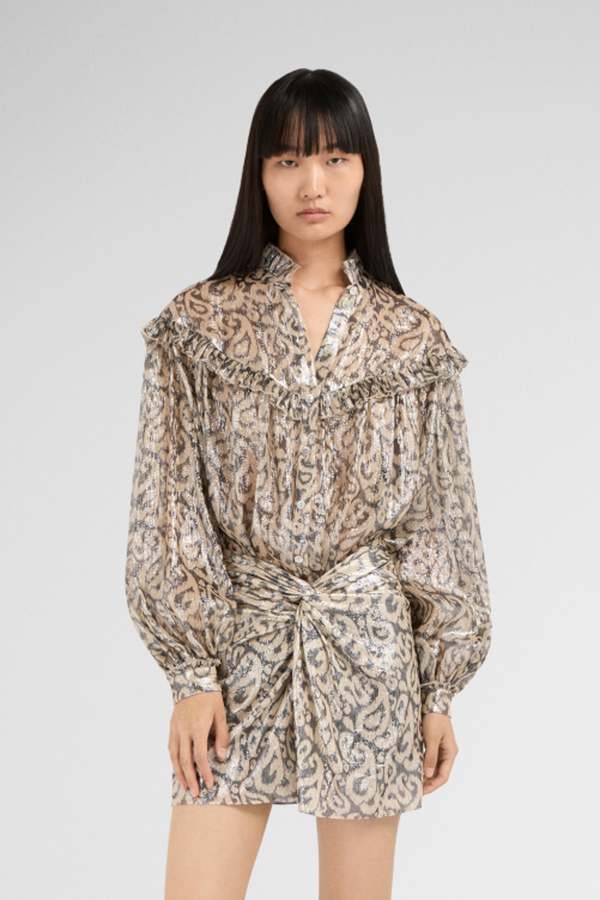 Blaz Milano Illusion Marwari Blouse - Black/Ivory