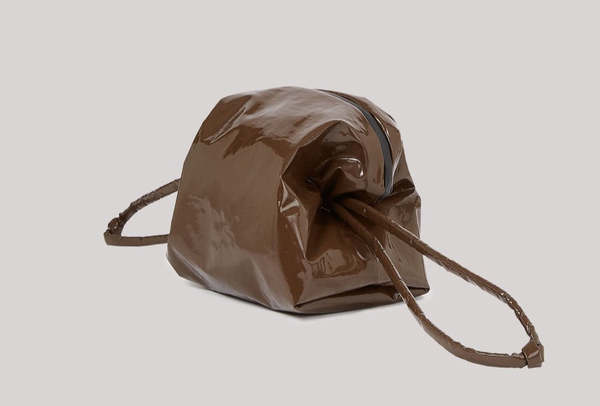 KASSL Editions Lacquer Pouch Bag - Brown | Garmentory
