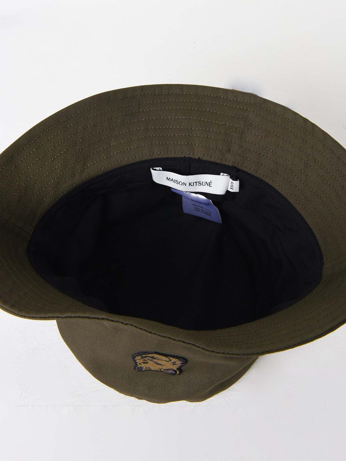 【Maison Kitsune】FOX HEAD PATCH BUCKET HAT◆LM06113WW0088 Maison Fox Hat LM06113WW0088 Fox Head Patch Bucket HAT Men's
