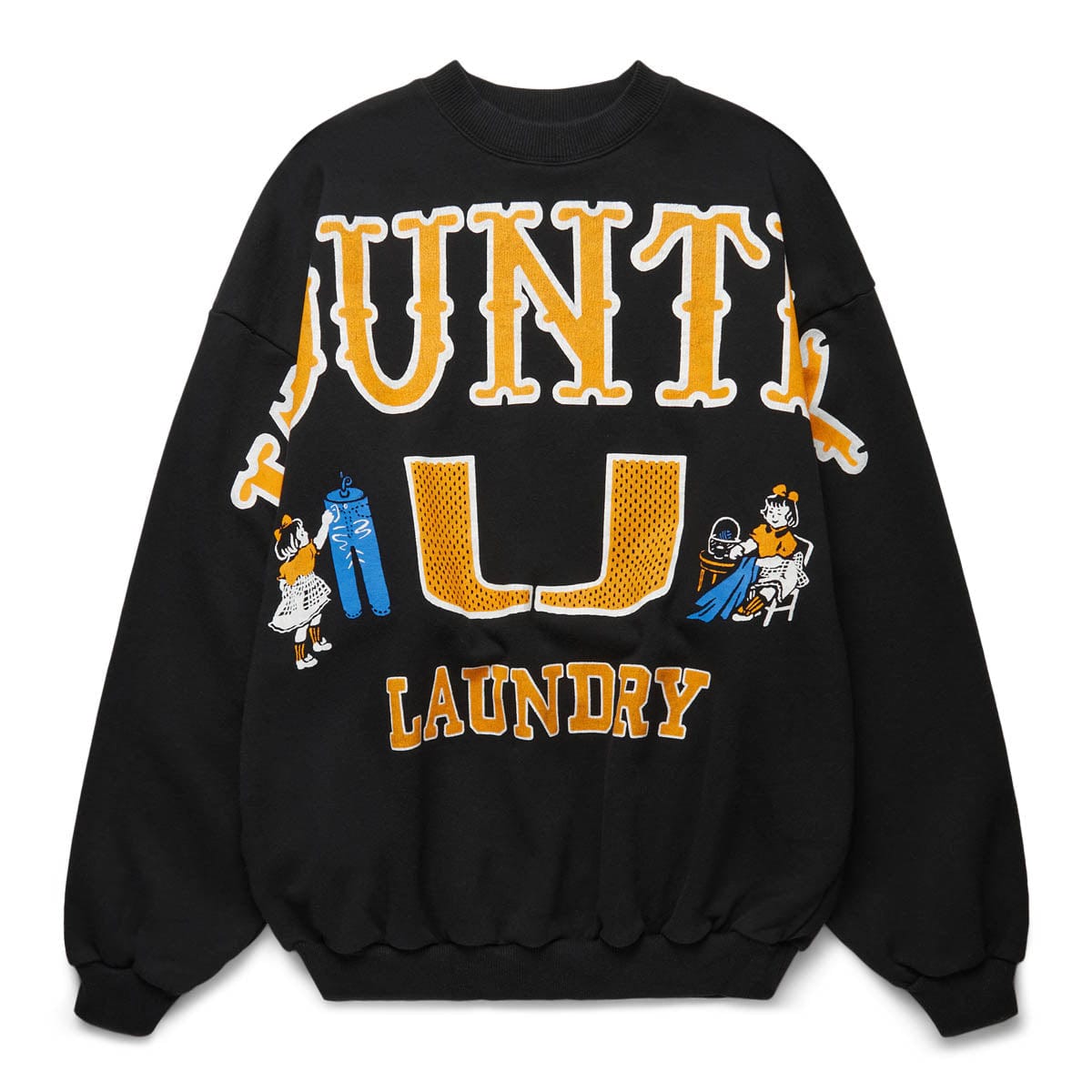 【KAPITAL】30/-SWT KNIT BIG SWT (BIG KOUNTRY) 'BLACK' Kapital 30/-SWT Knit Big Sweat Big Kountry, Black – Glasswing