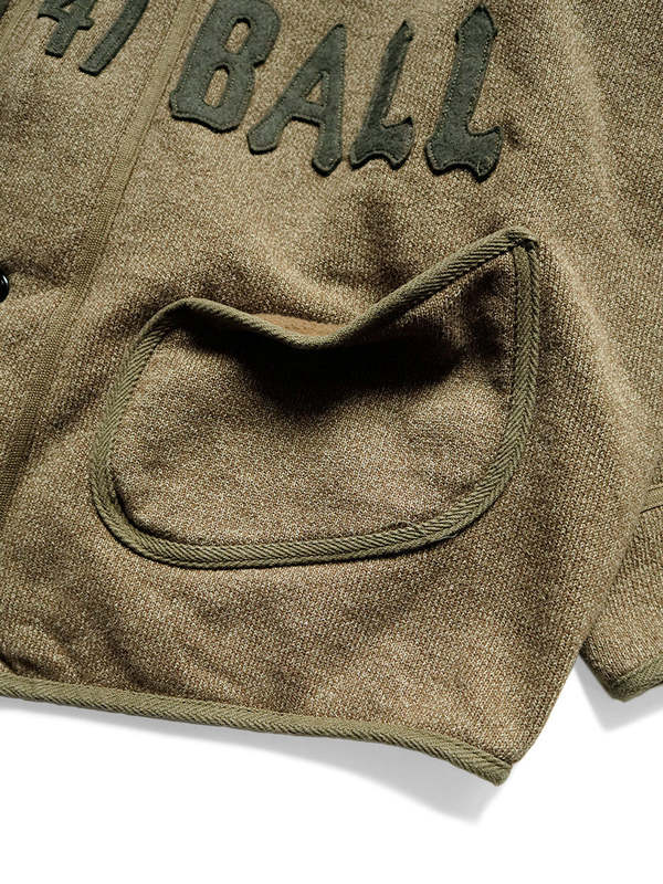 Kapital BEACH Knit GREAT KOUNTRY Baseball Cardigan - KHAKI