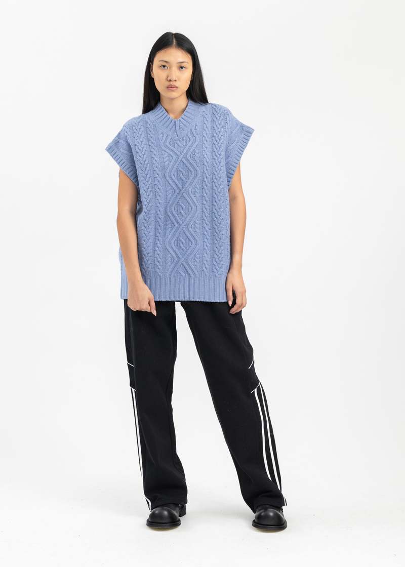 Martine Rose PANELLED WIDE LEG TRACK PANT - BLACK | Garmentory