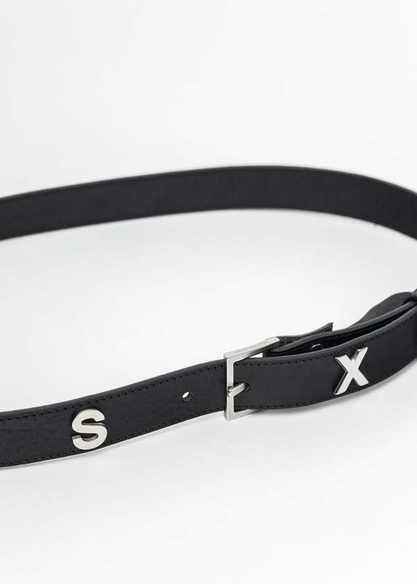 Martine Rose SEX LETTER BELT - BLACK | Garmentory