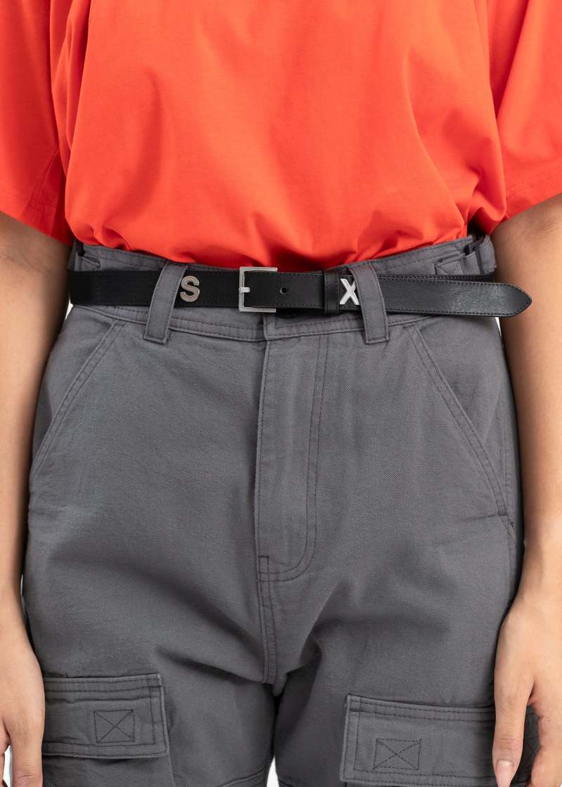 Martine Rose - Sex Letter Belt in Black Martine Rose