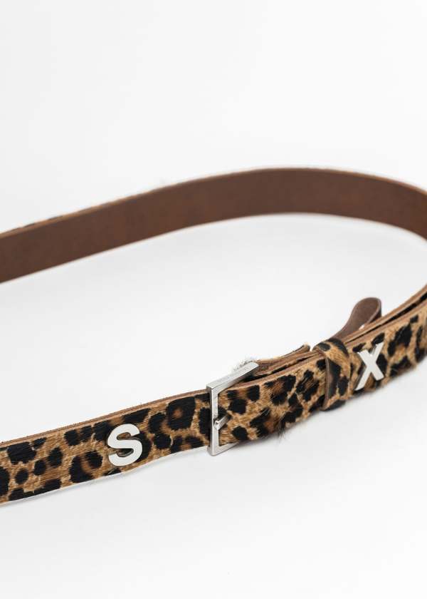 Martine Rose Sex Belt Leopard サイズXS CHEETAH SEX LETTER BELT | Garmentory