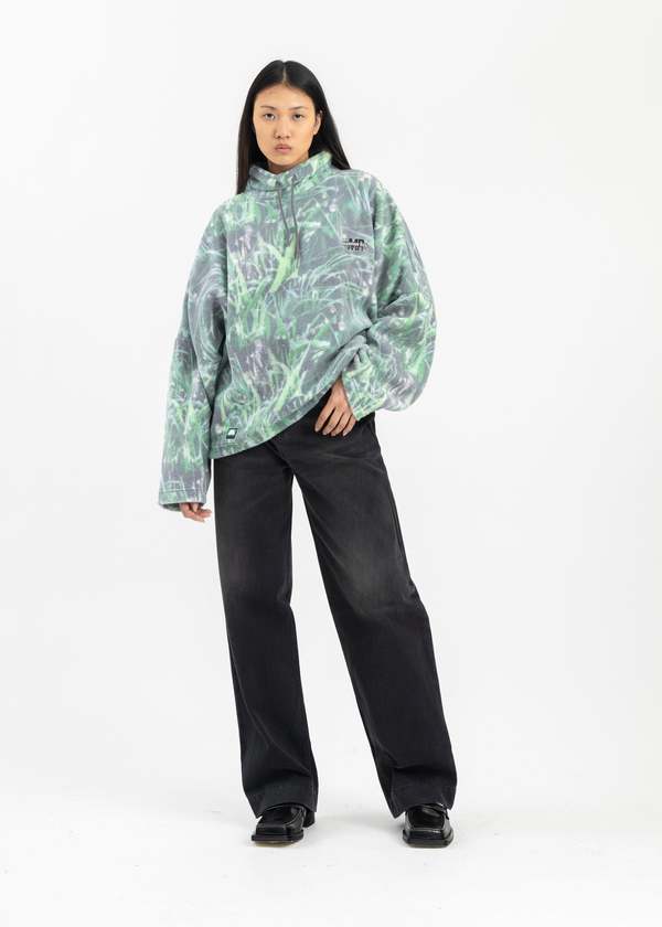 Martine Rose BATWING FLEECE PULLOVER - GRASS PRINT | Garmentory