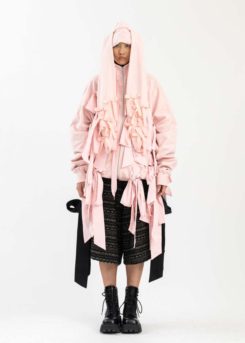 Kidill BUNNY RIBBON ZIP PARKA - PINK | Garmentory