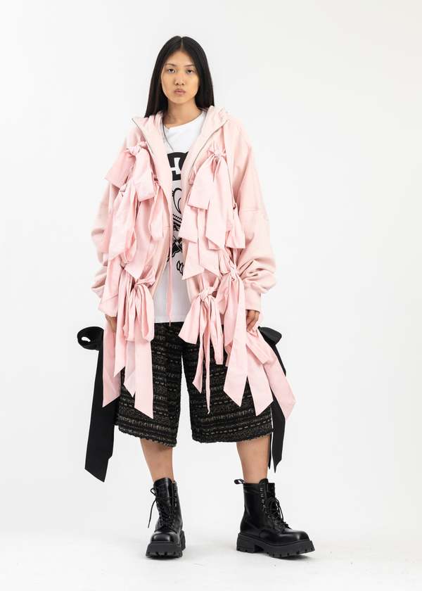 Kidill BUNNY RIBBON ZIP PARKA - PINK | Garmentory
