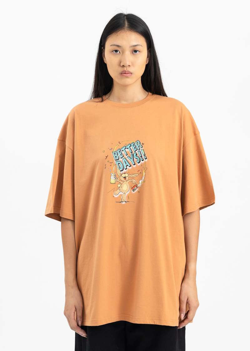 Martine Rose TERRACOTTA BETTER DAYS BUNNY OVERSIZED S/S T Martine Rose TERRACOTTA BETTER DAYS BUNNY OVERSIZED S/S T