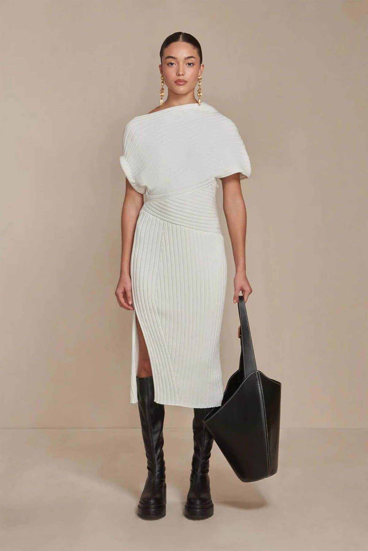 naunet knit dress in Off White Ralph Lauren