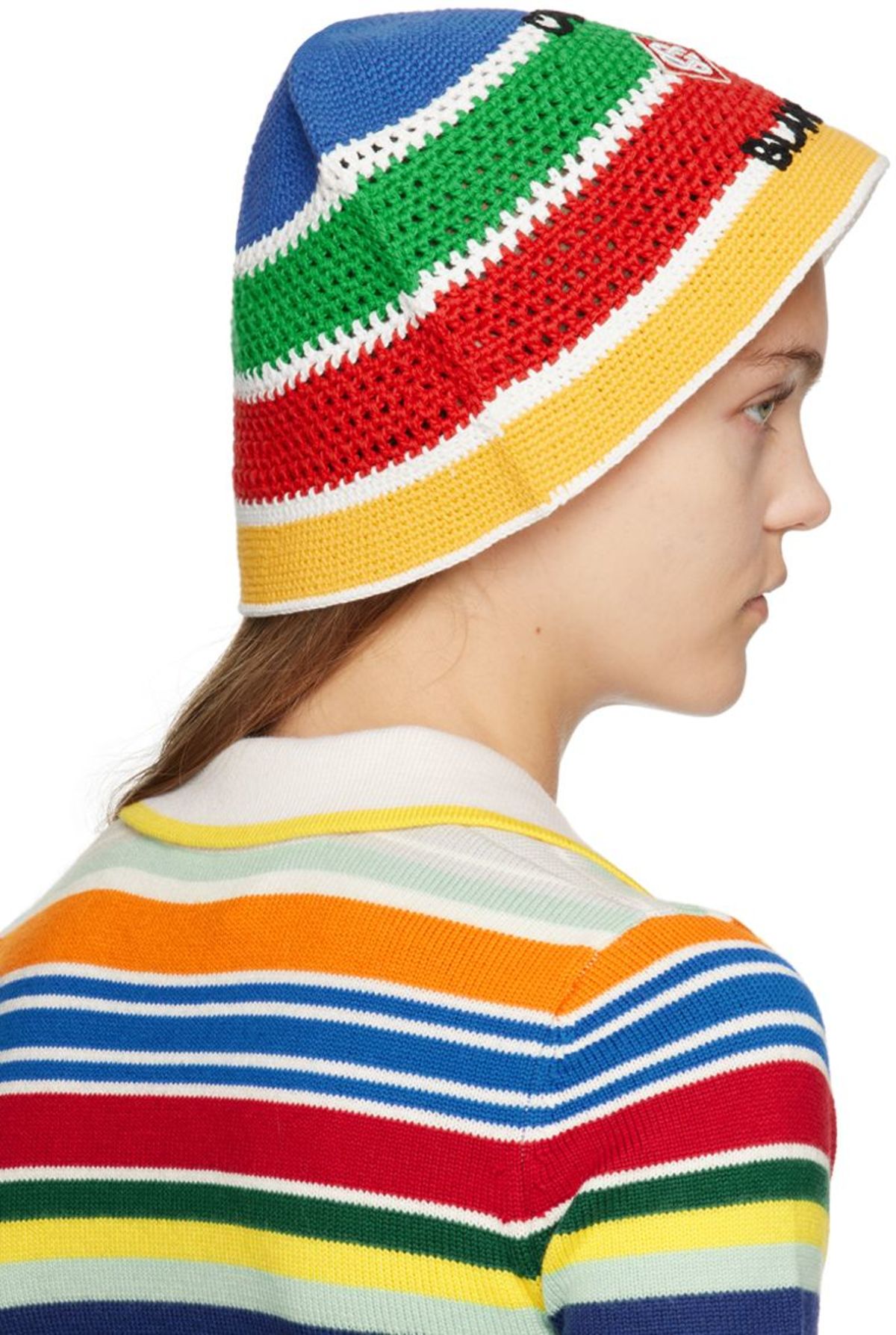 Casablanca Crochet Hat knit multi NWT Casablanca Crochet Bucket Hat - Multicolor | Garmentory main image 3
